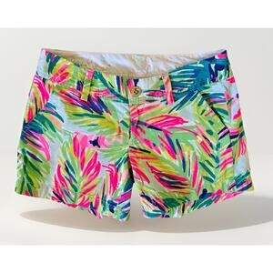 Lilly Pulitzer Women's Multicolored Shorts Size 0 100% Cotton EUC